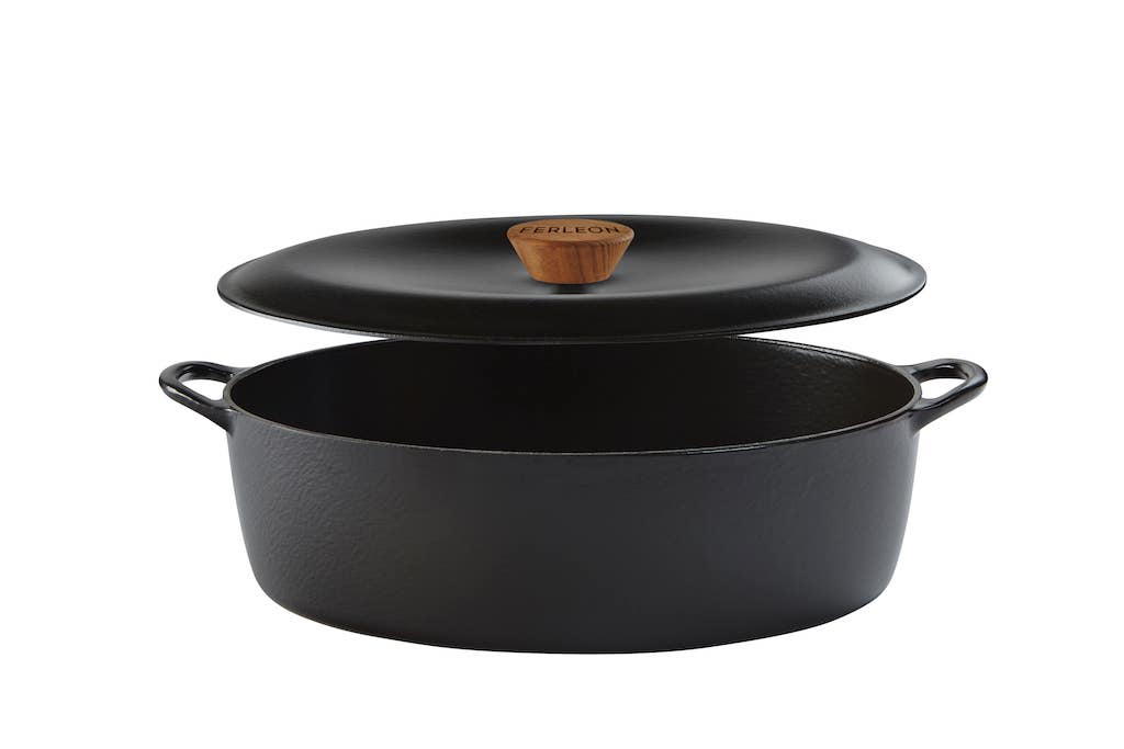 Casserole Oval Cast Iron Cookware 37cm Ferleon - Image 3