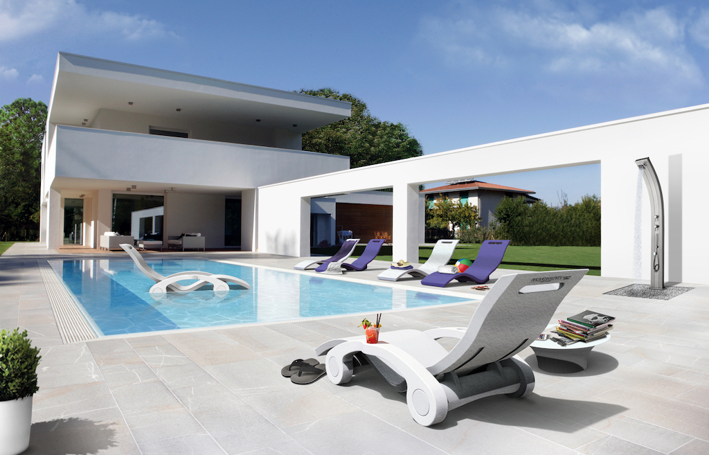 Modern Pool Shelf Ledge Chaise Lounger - Image 2