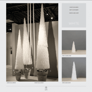 White Christmas Large Trees Decoration